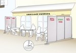 Paravent Werbetr&auml;ger
