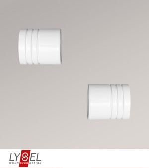 Lysel - 1 Paar Endstcke Zylinder fr Opal-Stangen