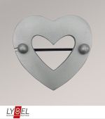 silber Vorschau Deko- Raffhalter Metallherz #0E silber