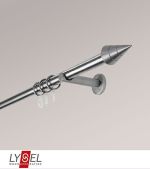 edelstahl-optik Vorschau Gardinenstange Kegel #0B edelstahl-optik