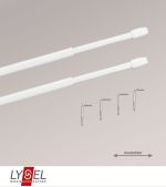 weiß Vorschau SET Vitragenstangen flach #0H weiß
