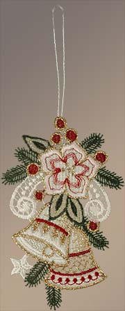 Fensterbilder kleine Glöckchen unterm Weihnachtsstern