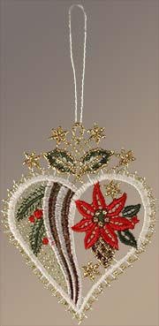 Fensterbilder kleines Herz mit Weihnachtsstern