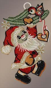 Fensterbilder Weihnachtswichtel mit Herz