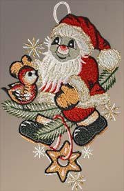 Fensterbilder Weihnachtswichtel mit Stern