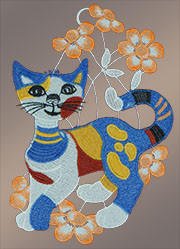 Fensterbilder Blaue Katze Rosina Wachtmeister