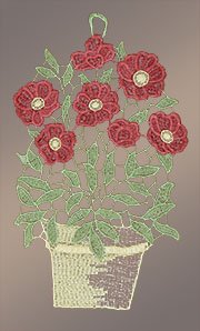 Fensterbilder Rotes Zimmerblümchen
