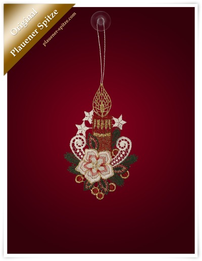 farbig Vorschau Anhänger & Baumschmuck aus Plauener Spitze