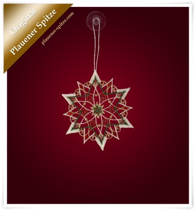 farbig Vorschau Anhänger & Baumschmuck aus Plauener Spitze