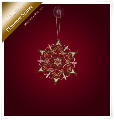 farbig Vorschau Anhänger & Baumschmuck aus Plauener Spitze