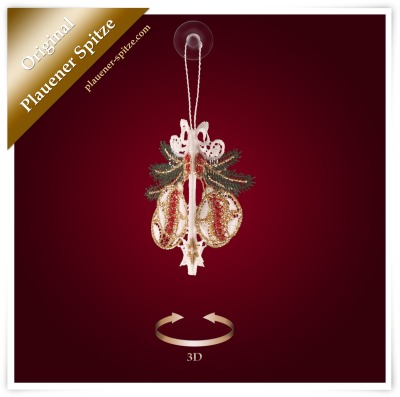 farbig Vorschau Anhänger & Baumschmuck aus Plauener Spitze