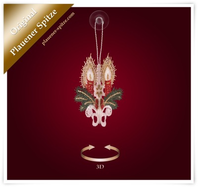 farbig Vorschau Anhänger & Baumschmuck aus Plauener Spitze