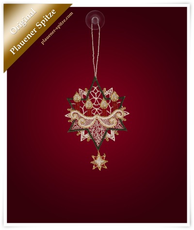 farbig Vorschau Anhänger & Baumschmuck aus Plauener Spitze