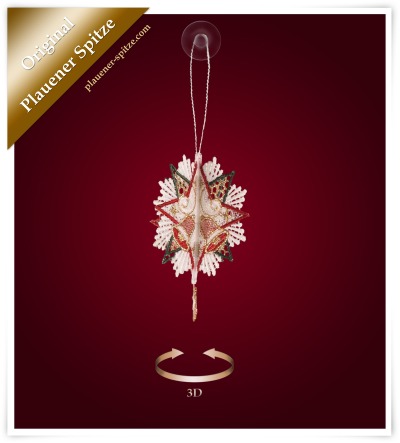 farbig Vorschau Anhänger & Baumschmuck aus Plauener Spitze