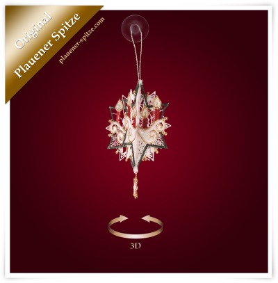 farbig Vorschau Anhänger & Baumschmuck aus Plauener Spitze
