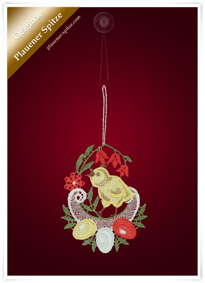 rot Vorschau Anhänger & Baumschmuck aus Plauener Spitze