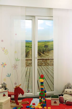 Ambiente Blümchen Schiebegardinen