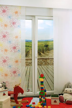 Ambiente Blumenregen I Schiebegardinen