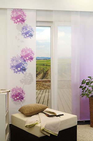 Ambiente Hortensie Schiebegardinen