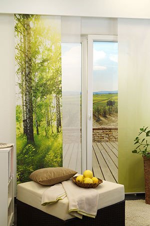 Ambiente Birkenhain Sommer Schiebegardinen