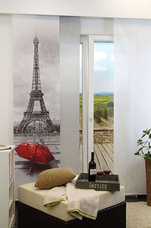Ambiente Eiffelturm Schiebegardinen