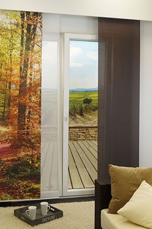 Ambiente Herbstwald Schiebegardinen
