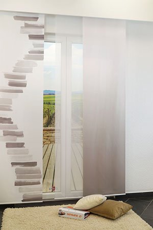 Ambiente Holzsteg 1 Schiebegardinen