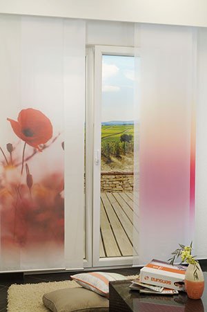 Ambiente Mohnblume Schiebegardinen