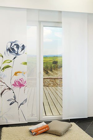 Ambiente Rosen Aquarell 2 Schiebegardinen