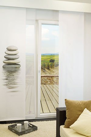 Ambiente Steine Balance 1 Schiebegardinen