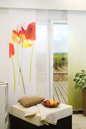 Ambiente Tulpen Schiebegardinen
