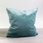 eisblau Vorschau Lysel - Dekokissen Samtia natur #1W eisblau