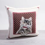 mehrfarbig Vorschau Gobelinkissen Katze am Fenster #0Q mehrfarbig