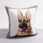 beigebraun Vorschau Gobelinkissen Schäferhund #0Q beigebraun