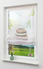 natur Vorschau Raffrollo Lysel #0A Wellnesssteine natur