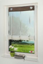 schokobraun Vorschau Raffrollo Soft Stripes #0A schokobraun