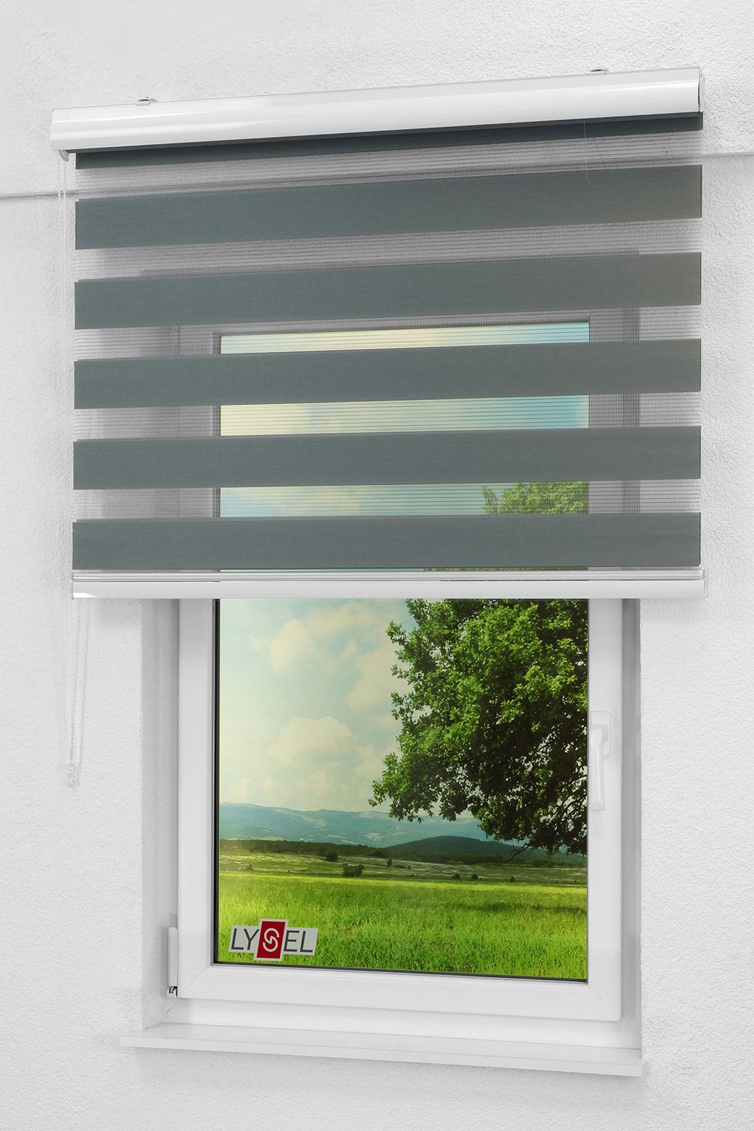 ab 17,95 € Lysel Outlet Doppelrollo Duo Rollo zum Kleben ohne bohren