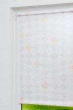 Elfenbein Vorschau CleverFix Dekor Rollo Rautenmotiv Grau #0B Elfenbein