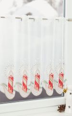 rot-grün Vorschau Scheibengardine aus Plauener Spitze - Festtagskerze #0Z rot-grün