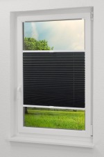 graphitschwarz Vorschau Lysel Outlet - Qualitätsplissee Crush Tageslicht graphitschwarz #1W graphitschwarz