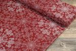 rot Vorschau Baumwollstoff, beschichtet Glittersterne #1B rot
