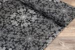 schwarz Vorschau Baumwollstoff, beschichtet Glittersterne #1B schwarz
