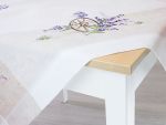 beige- violett Vorschau Mitteldecke Lavendelblüten 60x60 #0R beige- violett
