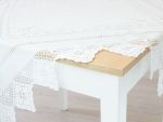 reinweiß Vorschau Mitteldecke Häkelspitze 85x85 #0R reinweiß
