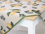 gelb - oliv Vorschau Mitteldecke Zitrusfrüchte 85x85 #0R gelb - oliv