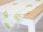 lindgrün Vorschau Tischläufer Blütenstickerei 110x40 #0R lindgrün