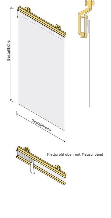 offene Variante mit Klettprofil Paneelwagen mit Klettprofil