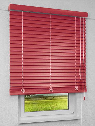 Jalousie Maßanfertigung Holzjalousie Erdbeerrot 3018