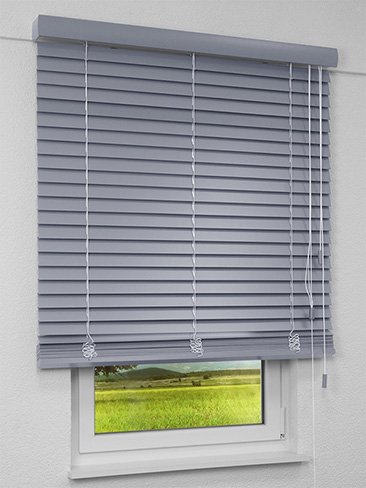 Jalousie Maßanfertigung Holzjalousie Fenstergrau 7040