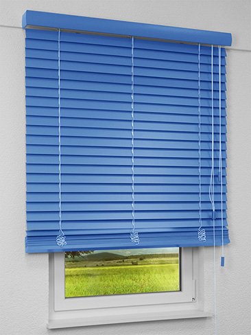 Jalousie Maßanfertigung Holzjalousie Himmelblau 5015